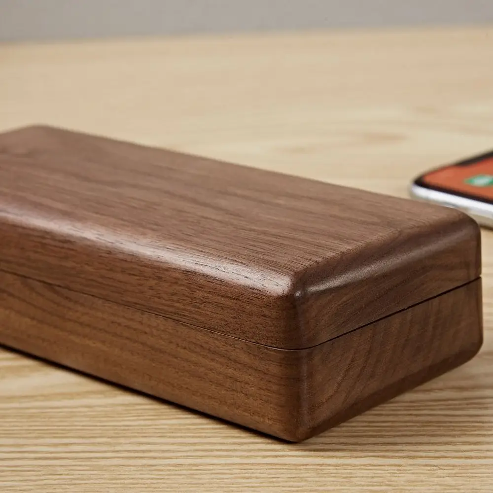Retro Wood Glasses Case Large Capacity Flocking Inside Eyeglasses Protective Case Durable Sturdy Wood Eye Glass Holder Daily