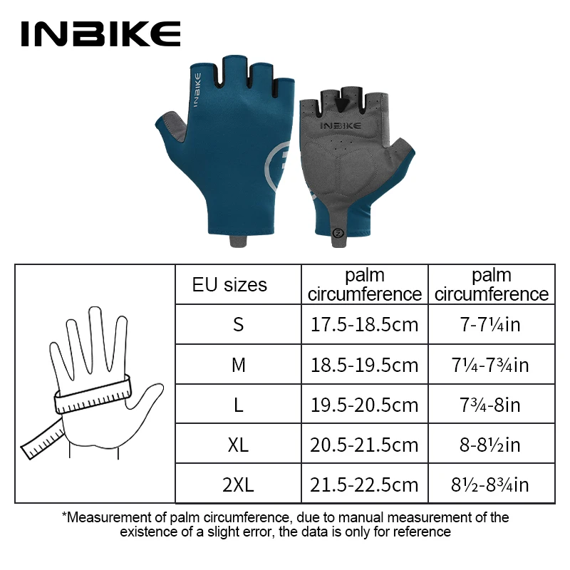 INBIKE Cycling Gloves Half Finger Sport Fitness MTB Bike Gloves Men Women Riding Thickened Palm Pad Bicycle Cycling Accessories