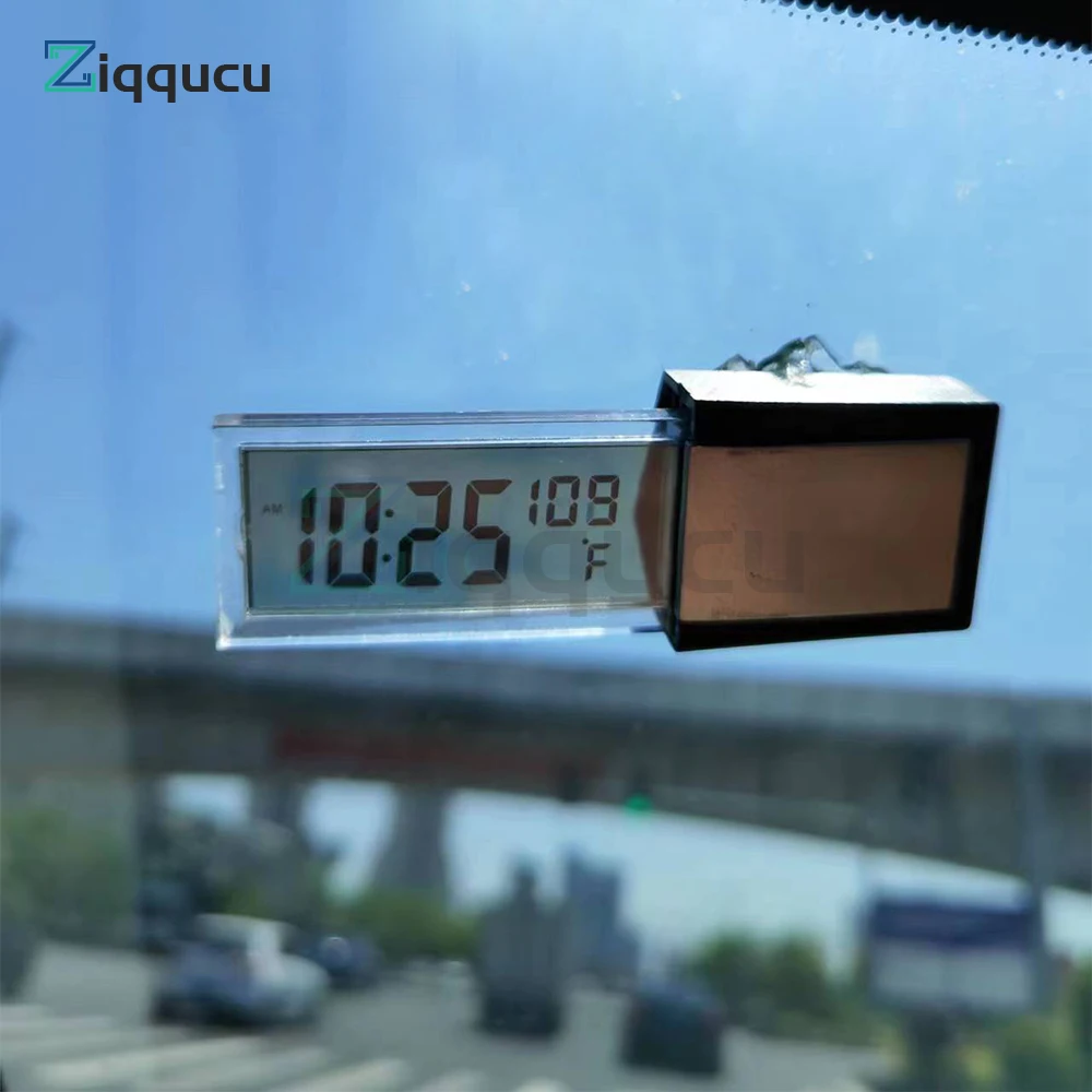 LCD Display Digital Car Clock Thermometer Temperature Meter Gauge Auto Mini Clock Monitor for Truck Car