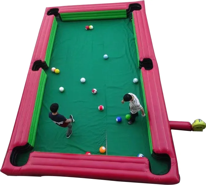 

20ft 30ft Commercial PVC Funny Human Inflatable Soccer Football Game Snookball Pool Billiard Table with Ball