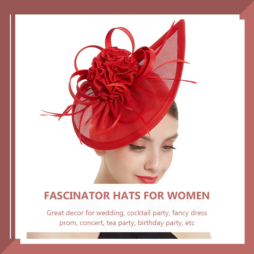 

Elegant Retro Fascinator Headband Women Net Veil Top Hat Hair Decor Wedding Bridal Bridesmaid Masquerade Ball Stage Photo Tea