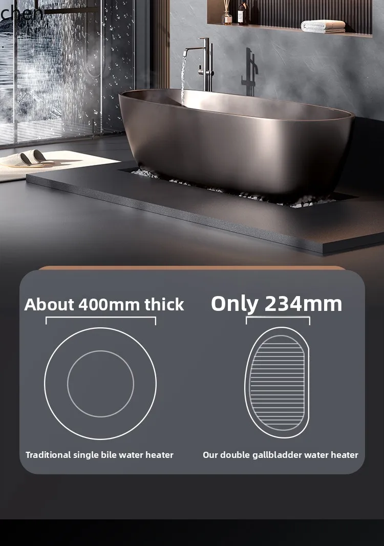 ZML electric water heater household flat bucket bathroom bathing first-class energy efficiency quick heating energy saving