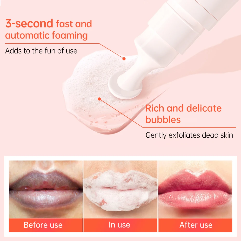 Bubble Lip Balm Exfoliating Mask Lightening Dark Whitening Moisturizing Remove Dead Skin for Women Volumizer Lip Care - Image 2