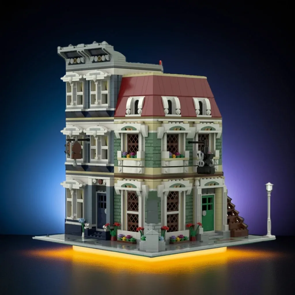 

2525pcs MOC Retro Street Series Silkwood Corner Classic Town Street Scene DIY Model Building Blocks Birthday Toys Gift