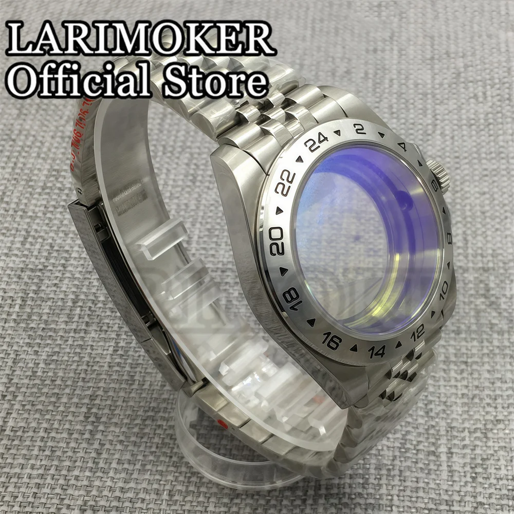 LARIMOKER 40mm/43mm Case Solid Bezel Sapphire Glass suitable for NH34 NH35 NH36 ETA2824 PT5000 Miyota DG2813 3804 Movement Case