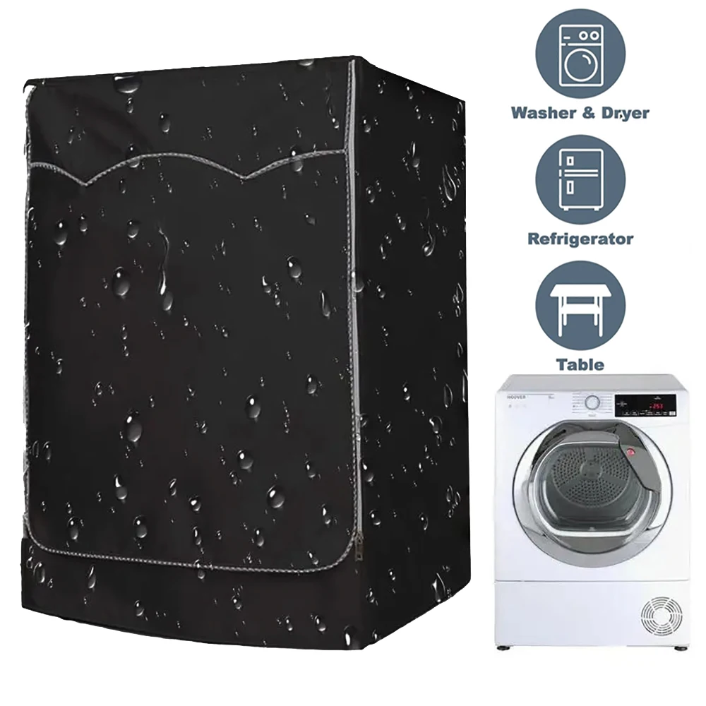 210DWaterproof Case Silver Coating Washing Machine Cover Sunscreen Front Load Laundry Dryer Covers Washing Machine Cover