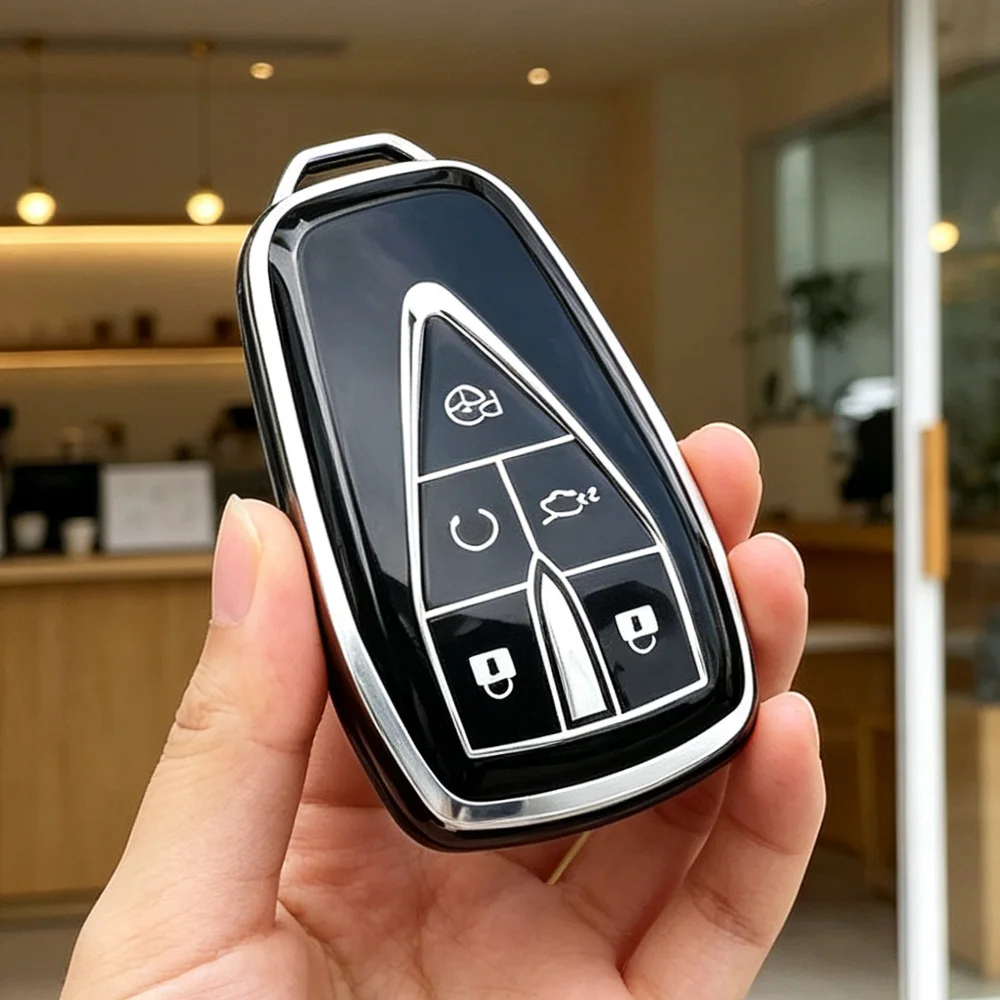 5 Buttons TPU Car Remote Key Case Cover for Changan CS35 Plus CS55 Plus CS75 Plus 2019 2020 Shell Fob Protector Bag Holder