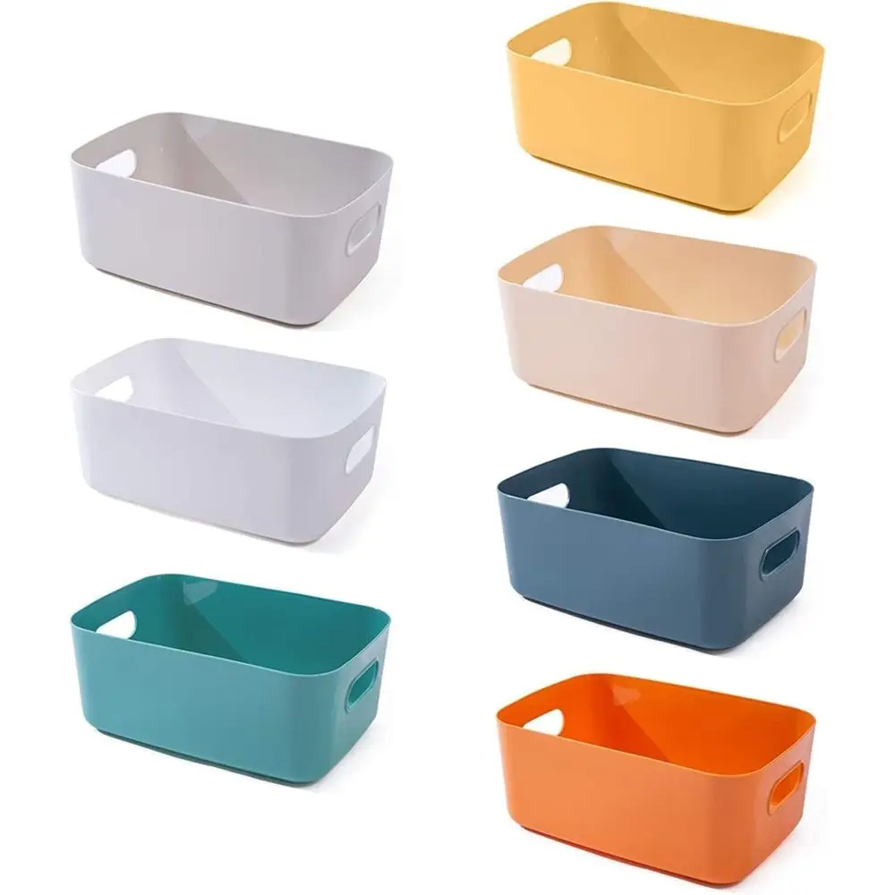 

7 PCS 4.2 L Plastic Storage B-ins and Baskets for Efficient Home Classroom Organization Small Containers in Multicolour for Kitc