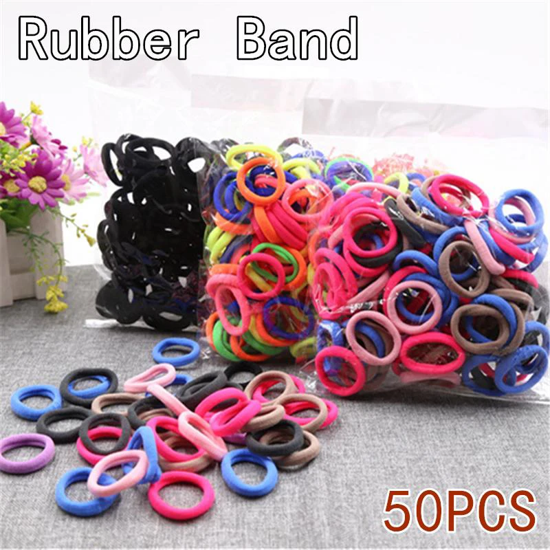 1 PCS Hair Bands for Women Girls Basic Hair Ties Ropes 4cm Simple Solid Elastic Headband Hair Accessories Ponytail Holder