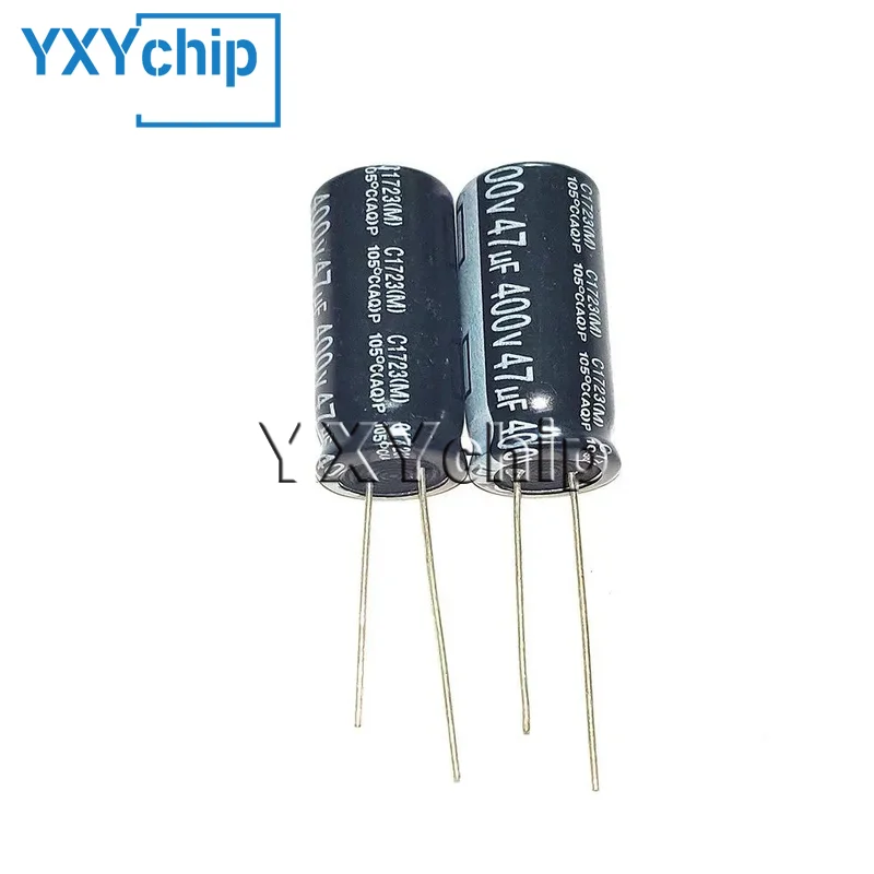 5pcs 400V 47uF 400Volt 47MFD Aluminum Electrolytic Capacitor 13*25mm Radial 47mf400v 47uf400v 400v47mf 400v47uf