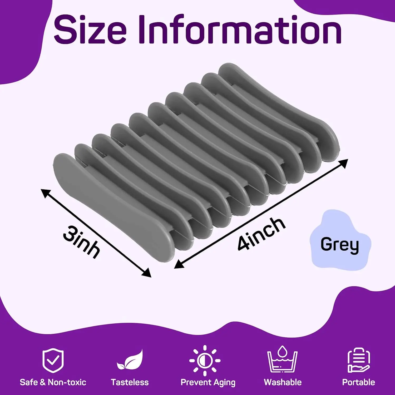 Perfect Innovative Easy To Clean Premium Silicone Self Draining Soap Dishes Compact And Soap Holder