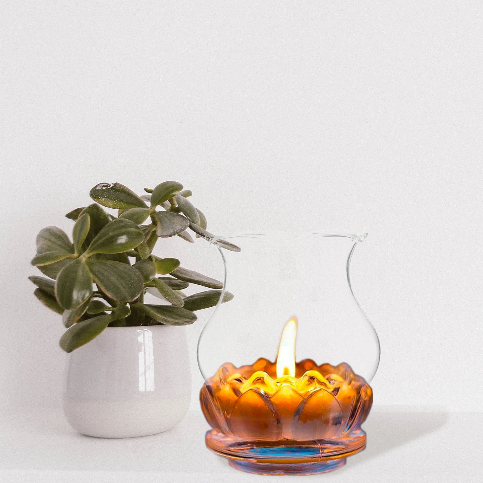 

Glass Oil Lamp Cover Windproof Clear Shade for Lamp Small Replacement Part Camping Lantern Retro Style Light Scattering