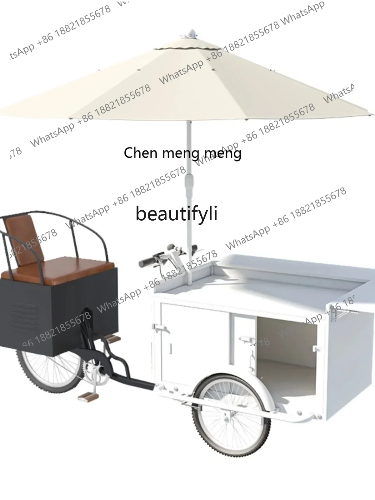 

xx1Stall snack cart Electric three-wheeled multi-functional food truck BBQ night market mobile trolley