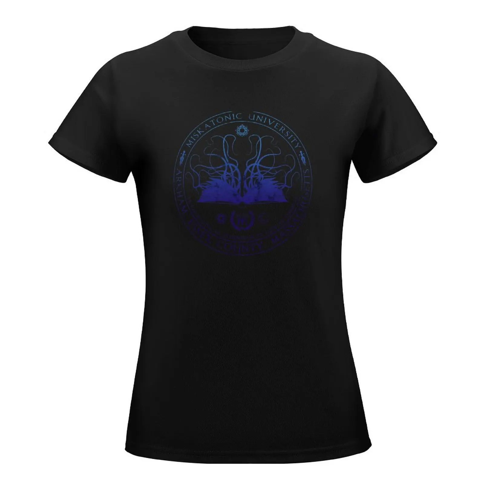 Miskatonic Sigil (deep sea) T-Shirt tops plus size tops Female clothing summer top Woman clothing