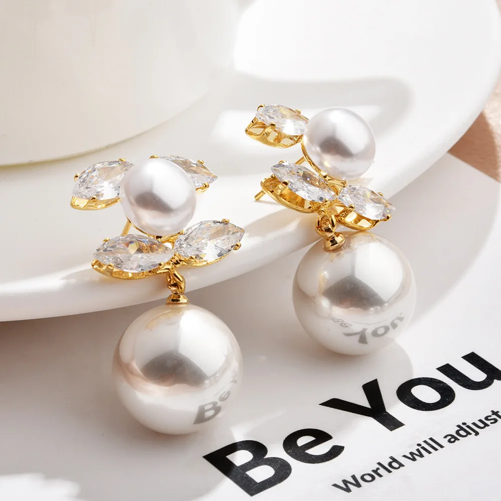 New Advanced Shiny Letter Earrings for Women Fashion Advanced Versatile Earrings Jewelry Jewelry Aretes De Mujer