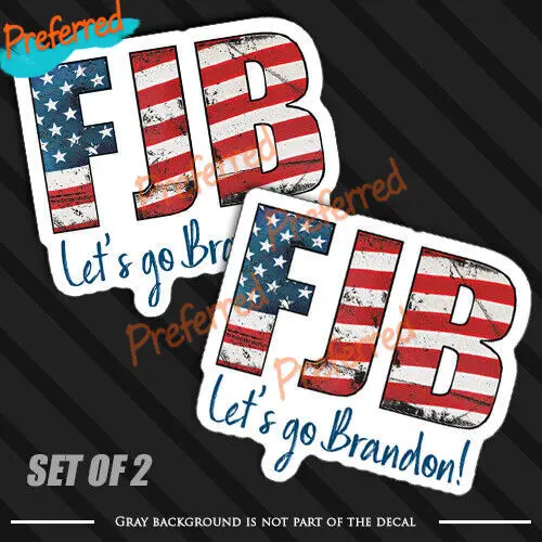 FJB Walking Brandon Sticker Biden Trump 2024 Automotive Truck Vinyl Decal American Bumper Trump 2024