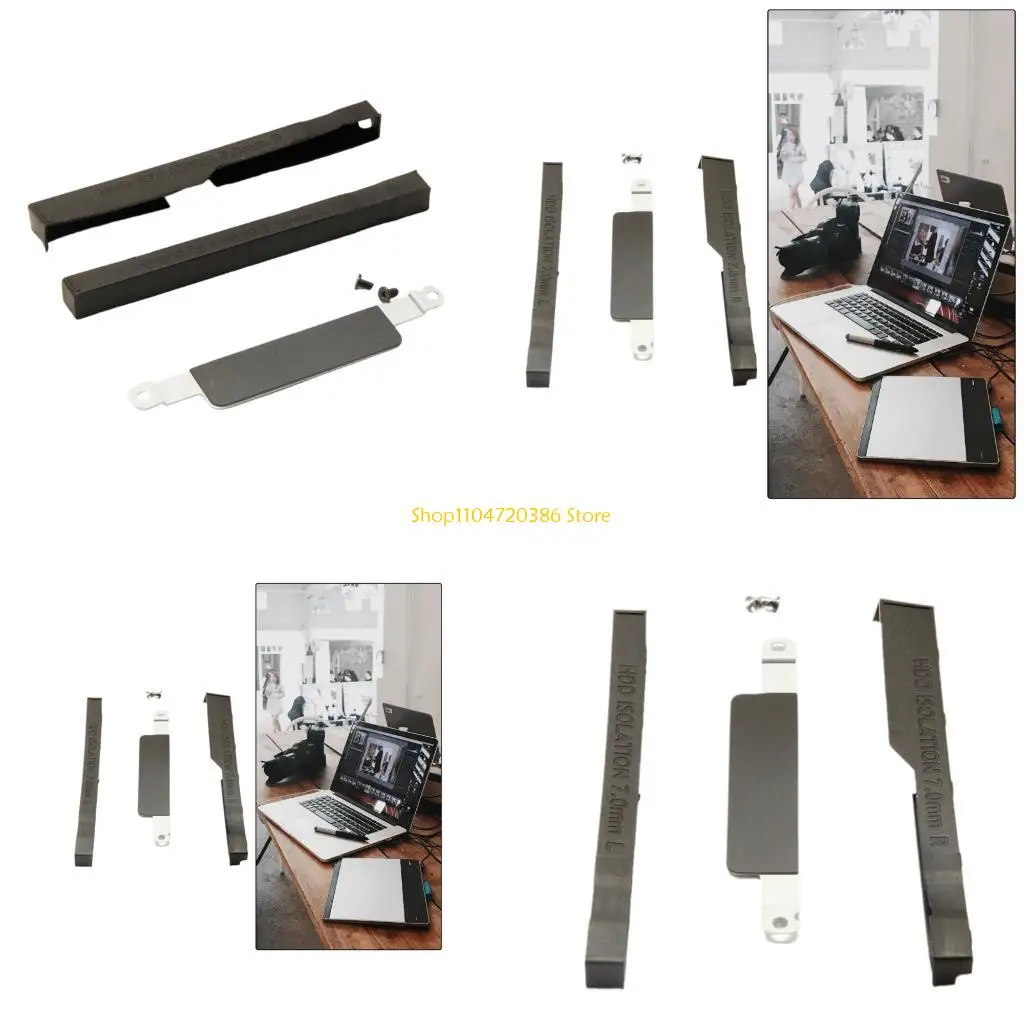 K0EA Laptop Hard Drive Bracket Vibration Dampening Rubber Connector Easy HDD Rack for E6230 Laptop Accessories