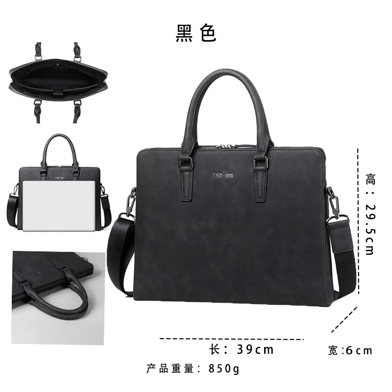 Handbag Horizontal Business Luxury Genuine Men's Casual Crossbody Briefcase Leather Bags Messenger Bag Leather Men Brief Case