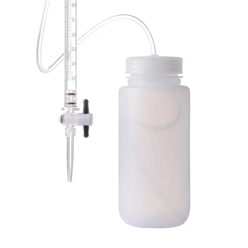 25ML 50ML Plastic Auto-Zero Burette Shatterproof Auto-Zero Dropper Bottle (Nalgene) Simple and Durable Lab Set