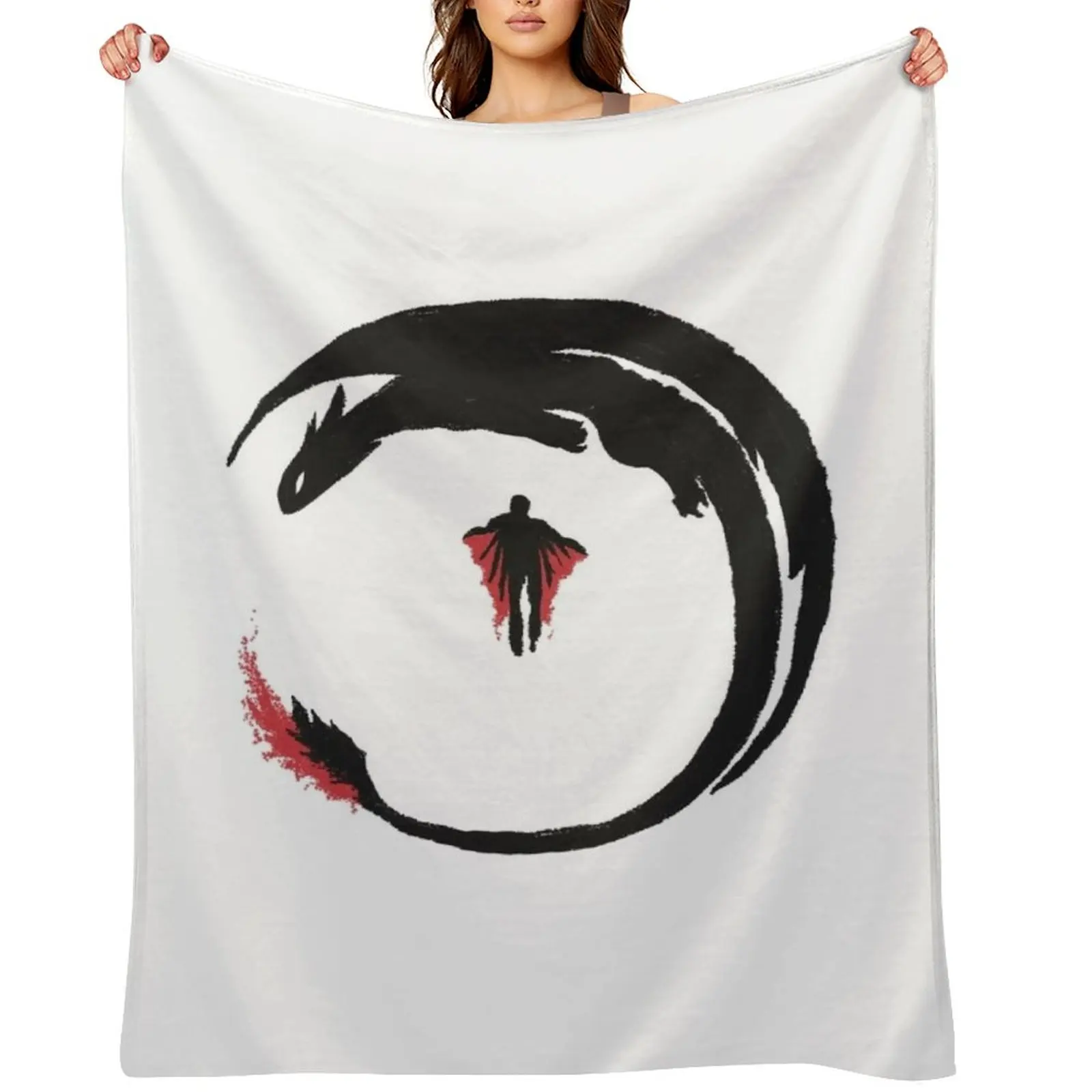 

Dragon Rider Throw Blanket Soft Beds Bed covers Camping warm winter Blankets