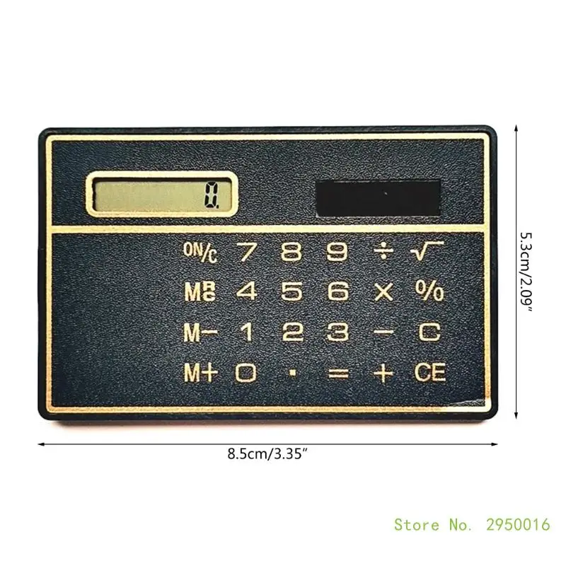 8 Digit Ultra Thin Solar Power Calculator with Touch Screen Credit Card Design Portable Mini Calculator for Business School