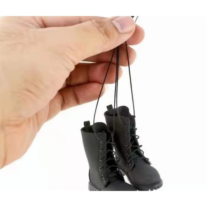 Bottes de Combat marron/noir pour hommes, échelle 1/6, bottes courtes longues et solides, modèle de chaussures de soldat pour figurines d'action de 12 pouces, élimine le corps des pieds