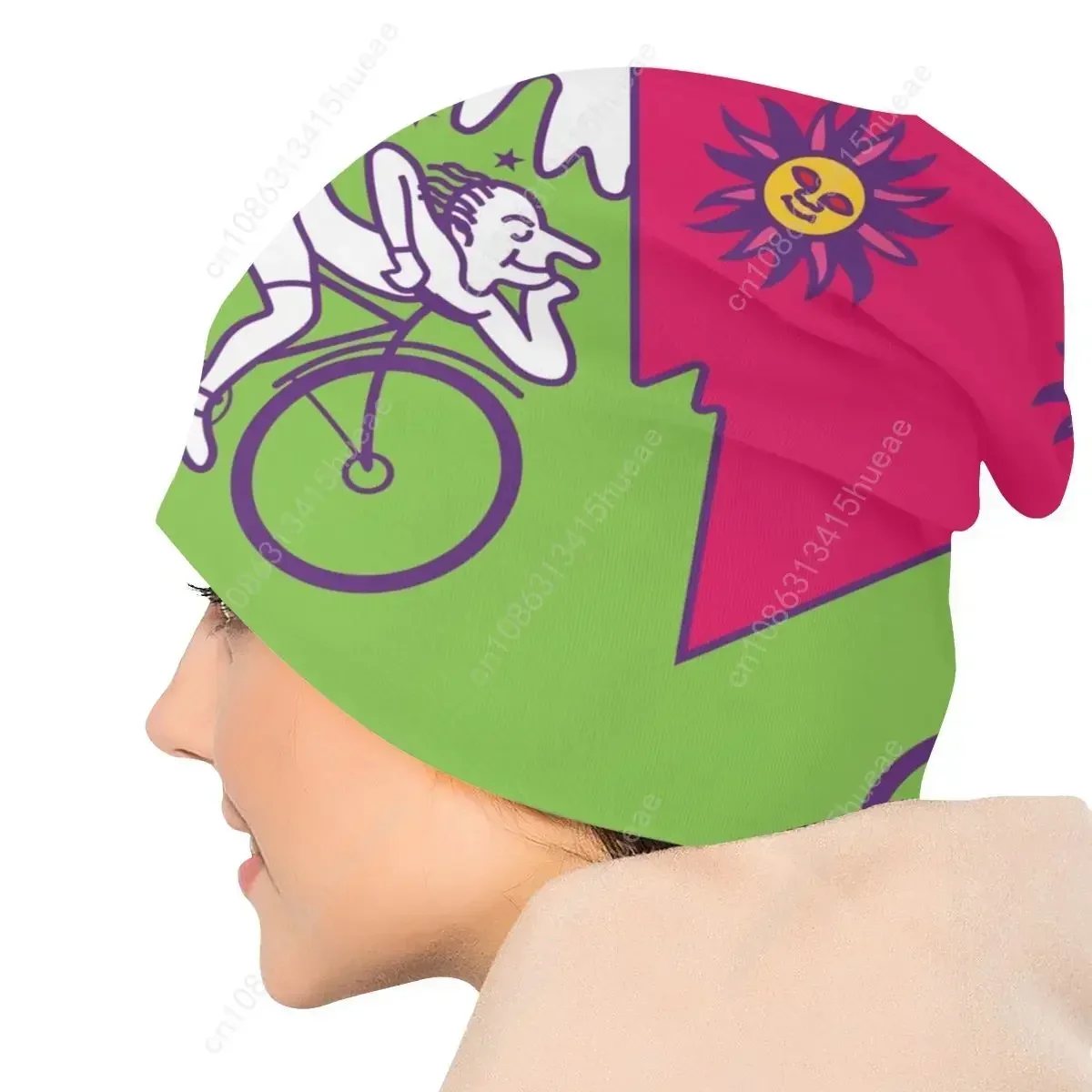 ألبرت هوفمان LSD الدراجات يوم بونيه فام متماسكة Skullies Beanies قبعة الخريف الشتاء الدافئة حمض نشاف قبعات صغيرة مترهل