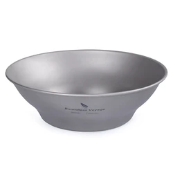 Boundless Voyage Titanium Bowl 600ml 800ml Single-Wall Rice Bowl Bacteriostatic Cutlery Outdoor Camping Tableware Soup Bowl