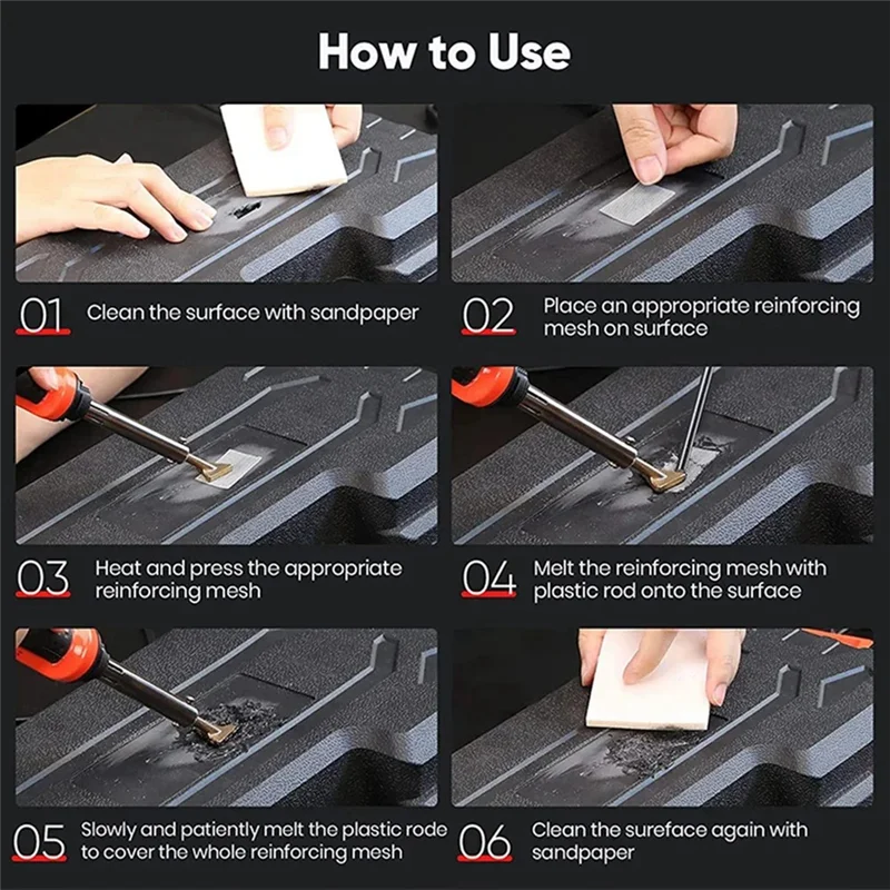 

AS94-100W Hot Stapler Iron Kit For Plastic Welding, Automotive Bumper Crack Repair EU Plug