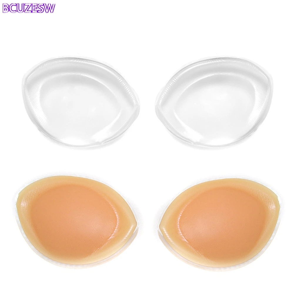 Sujetador de silicona transparente Invisible, almohadillas de realce de pecho, potenciador de Copa, Push-Up, sujetadores, Bikinis, trajes de baño, 1 par