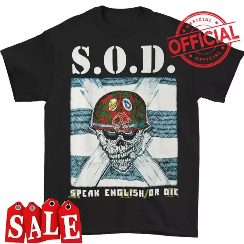 S O D Men's Speak English Or Die T shirt