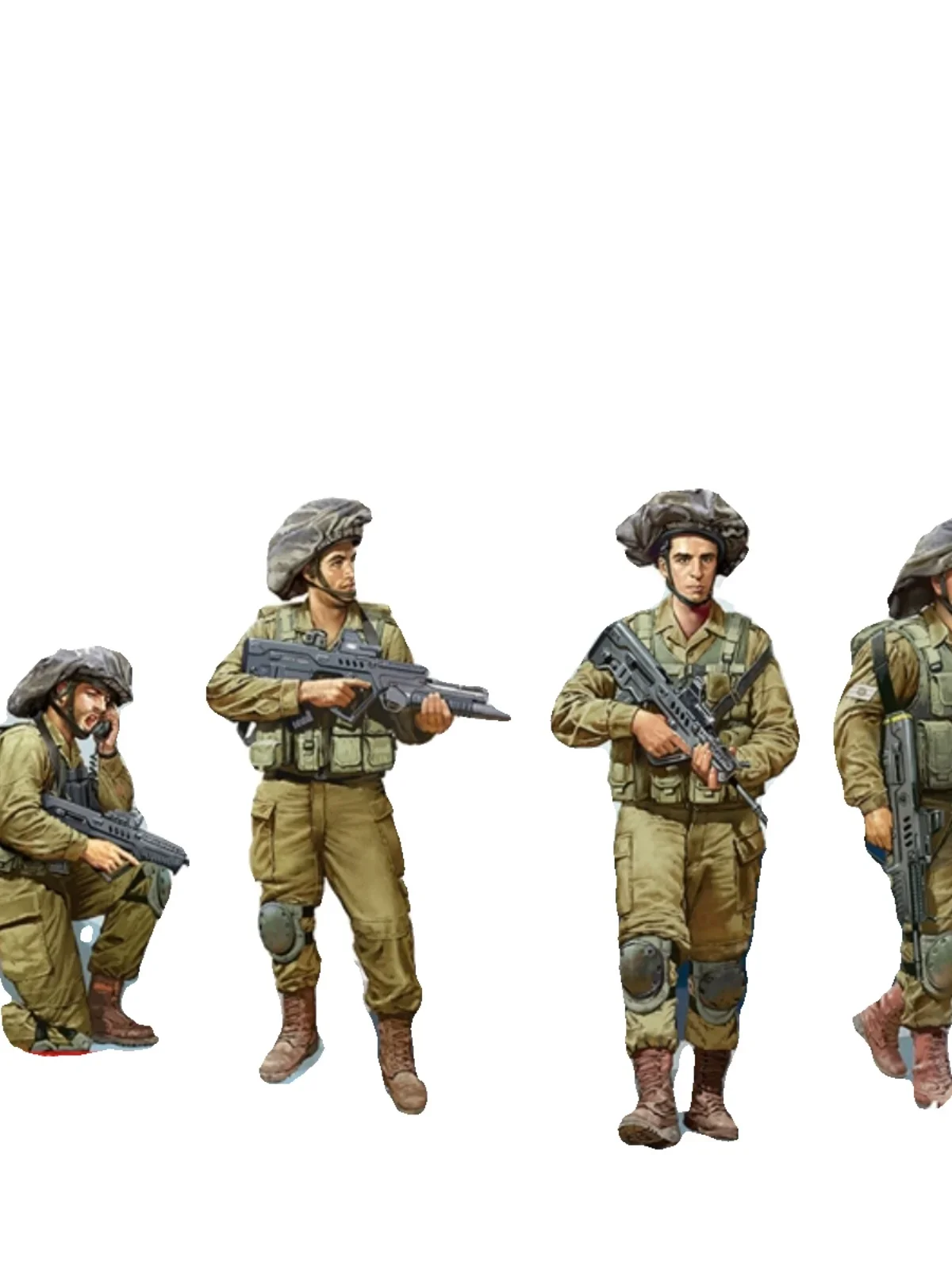 MENG Assembled Soldier Model Kit HS-004 IDF Infantry Group 1/35