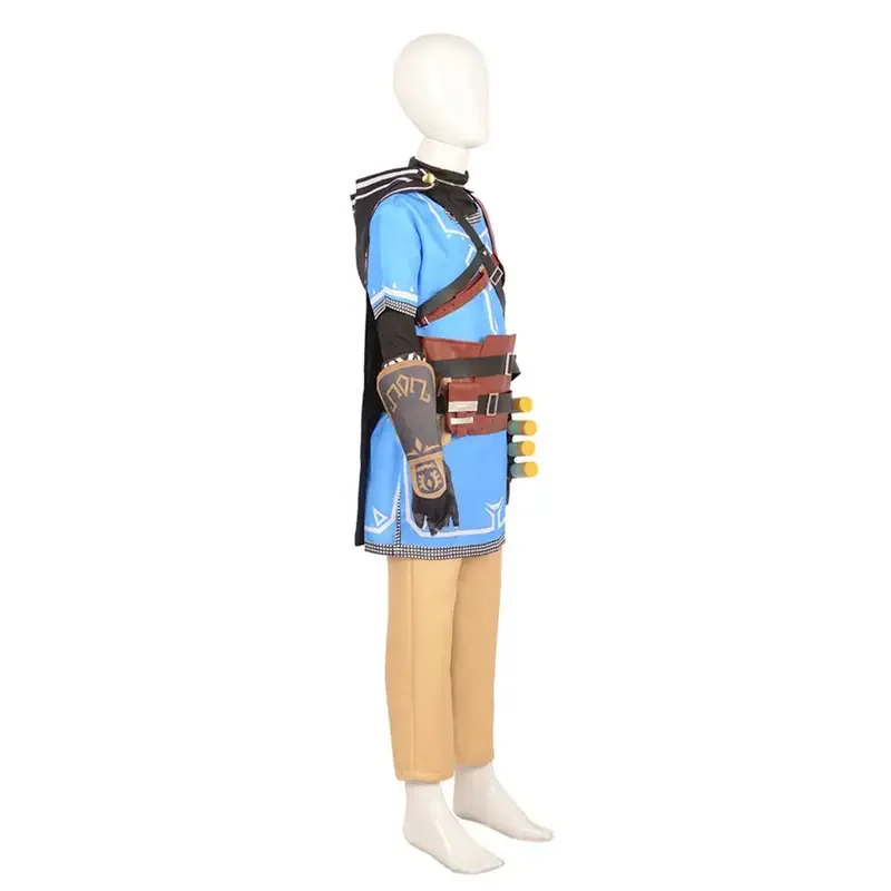 Disfraz de Cosplay de Zeldar the Kingdom Tears Link para niños, traje de fantasía para niños, pantalones superiores, trajes de capa, traje de Halloween para niños