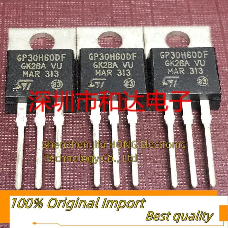 

10PCS/Lot GP30H60DF STGP30H60DF TO-220 600V 300A Best QualityReally Stock Original