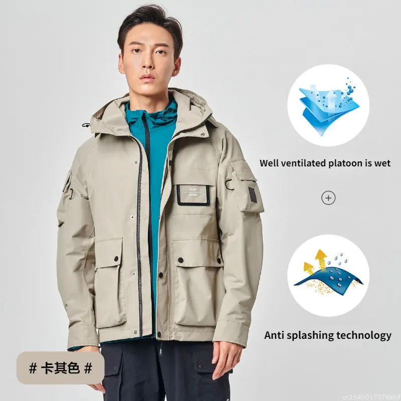 Youpin Pelliot ชายฤดูหนาวแจ็คเก็ตเดินป่ากันน้ำ Breathable Windbreakers กลางแจ้งชายแจ็คเก็ตอุ่นเดินป่า Camping Coat