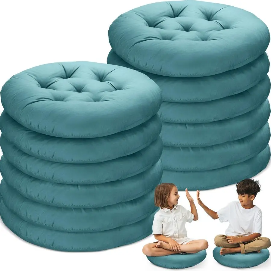

12 шт. напольные подушки для сидений 16x16 дюймов цветные круглые сиденья для чтения напольные подушки для стульев для детей и взрослых классная комната Hom
