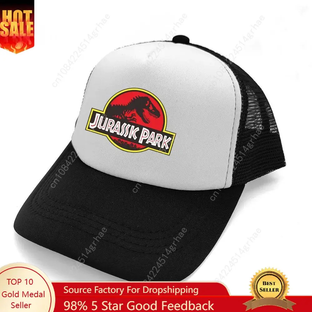 

Jurassic Park Trucker Cap Men Funny Jurassic Park Dinosaur Hat Baseball Cap Cool Summer Unisex Mesh Net Caps Sun Protection