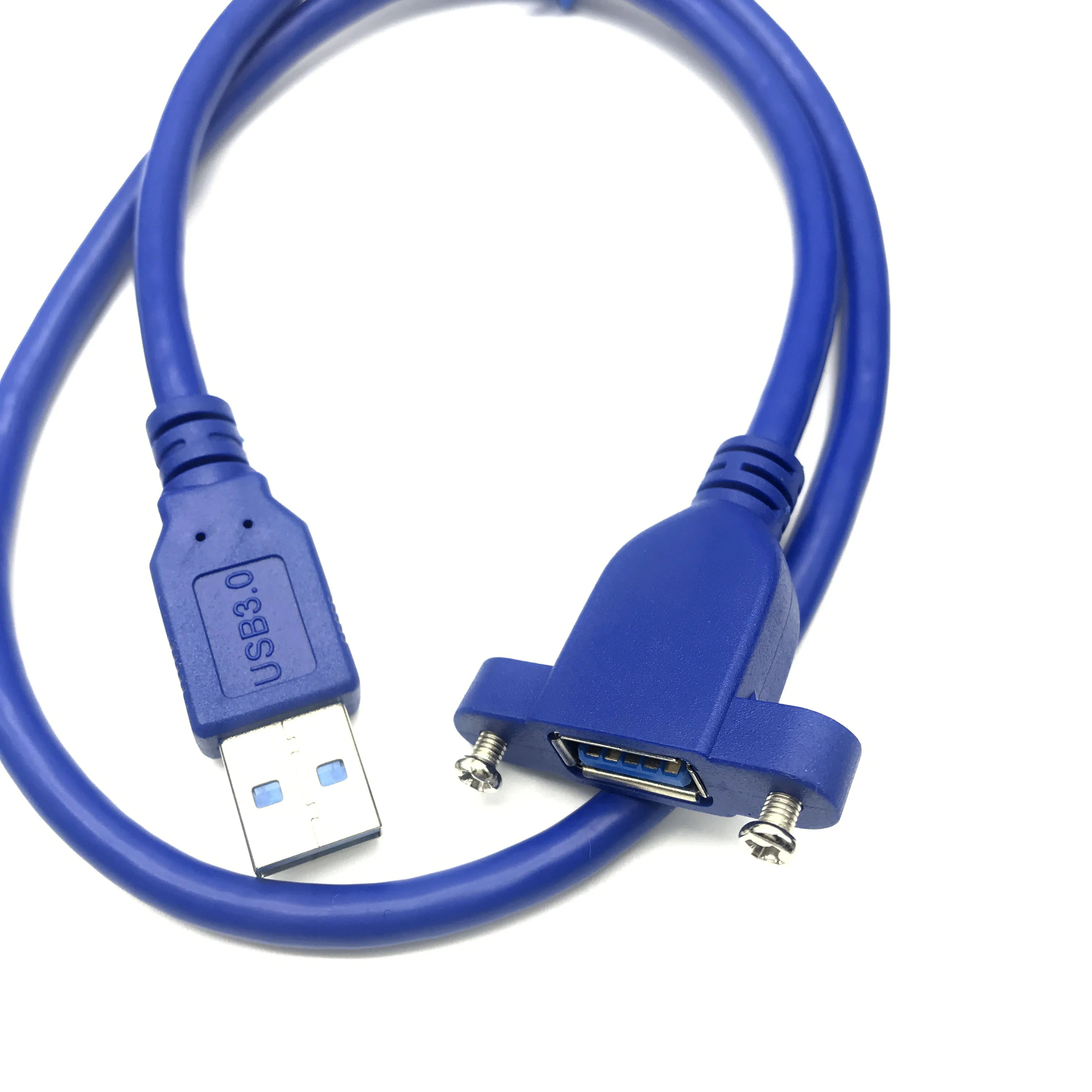 Przedłużacz USB3.0 kabel USB 3.0 kabel męski na żeński Extender synchronizacja danych bez śruby złącze do montażu na panelu do drukarki PC dysk