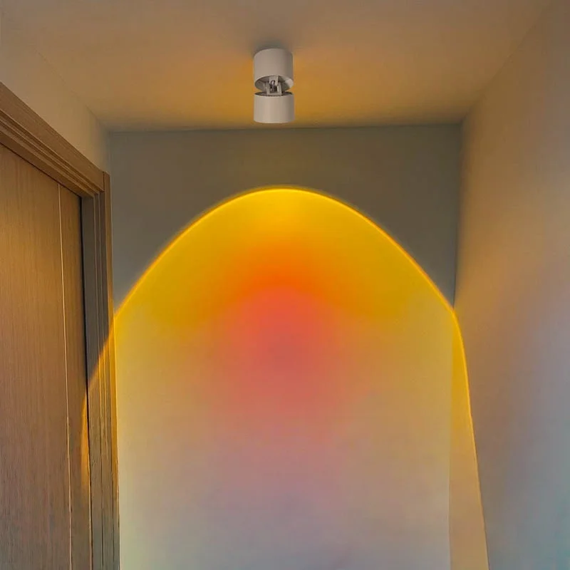 Sunset Spotlight Home Background Wall Light Entrance Adjustable Sunset Atmosphere Spot Lamp Ceiling Decoration