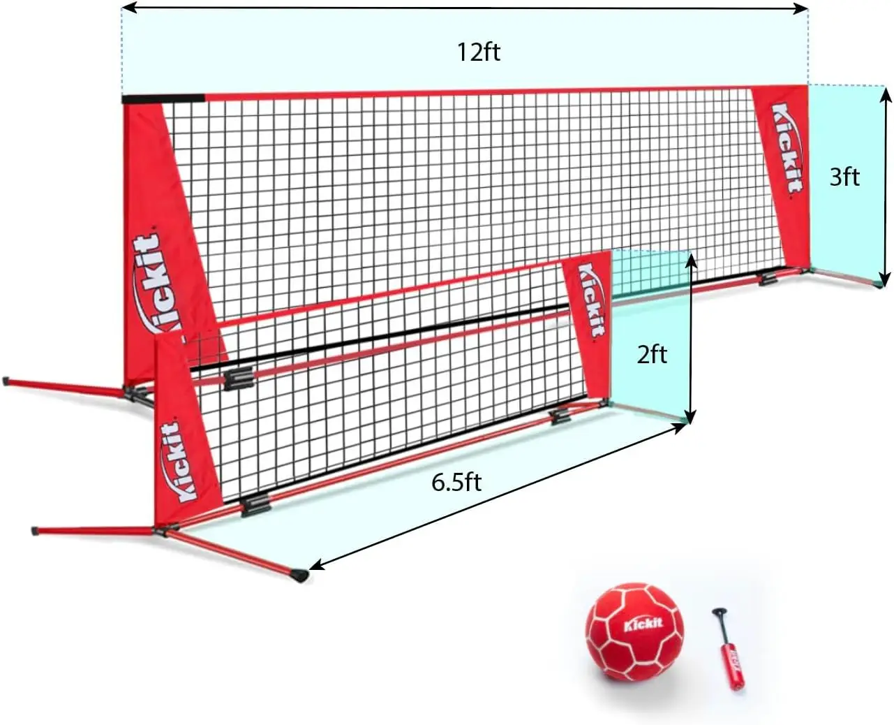 Soccer Tennis Game Set Where Soccer Meets Tennis | Portable Soccer Tennis Net Soccer Tennis Ball | Play Outdoors, Indoors, Bac