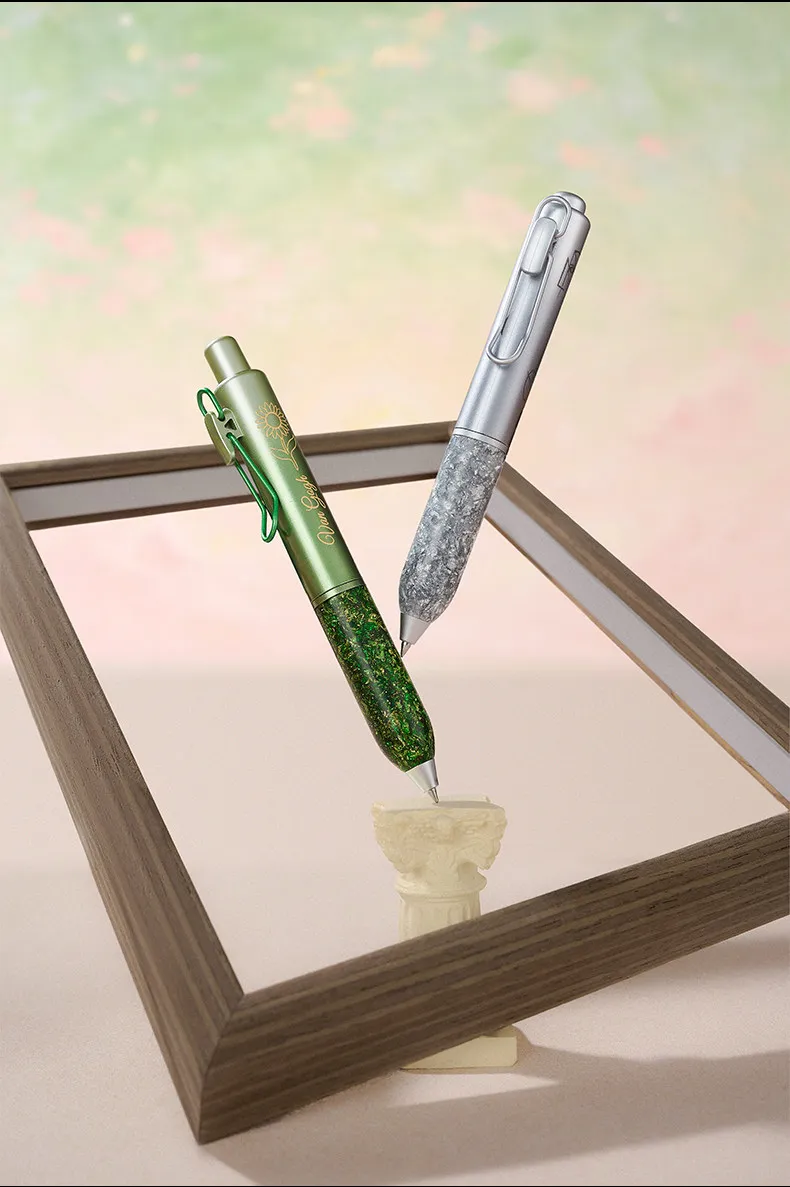Premium TANOOCI Van Gogh Picasso Monet Gelstifte mit feinem Schimmer, Harzgriff, Metallclip, Kugelschreiber, exquisit bedruckter Körper als Geschenk – Detail 9