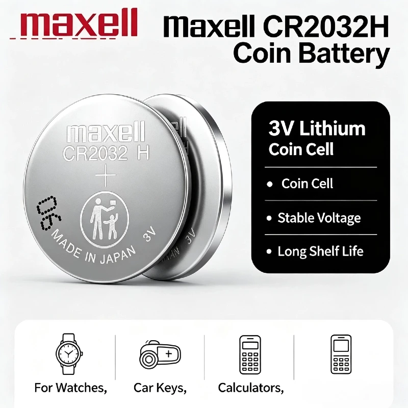 CR2032H 240mAh 3V High-Quality Coin Button Cell Battery for Computer Motherboard Backup Direct Replacement LIR2032 ML2032