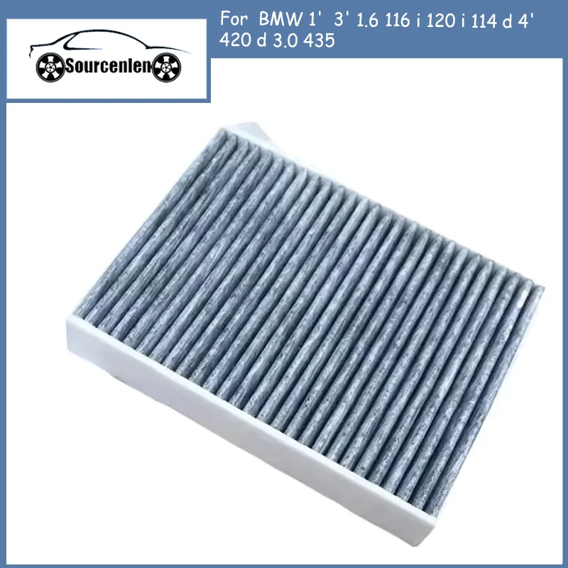 

64119237555 Car Accessories Activated Carbon Cabin Filter Oil Grid Filter for BMW 1' 3' 1.6 116 i 120 i 114 d 4' 420 d 3.0 435