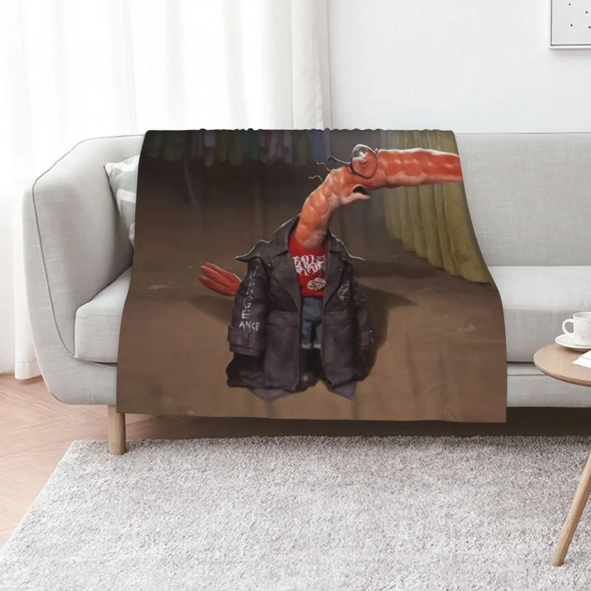 

Shrimp Smiling friends Throw Blanket Sleeping Bag Decorative Sofa Soft christmas decoration Blankets