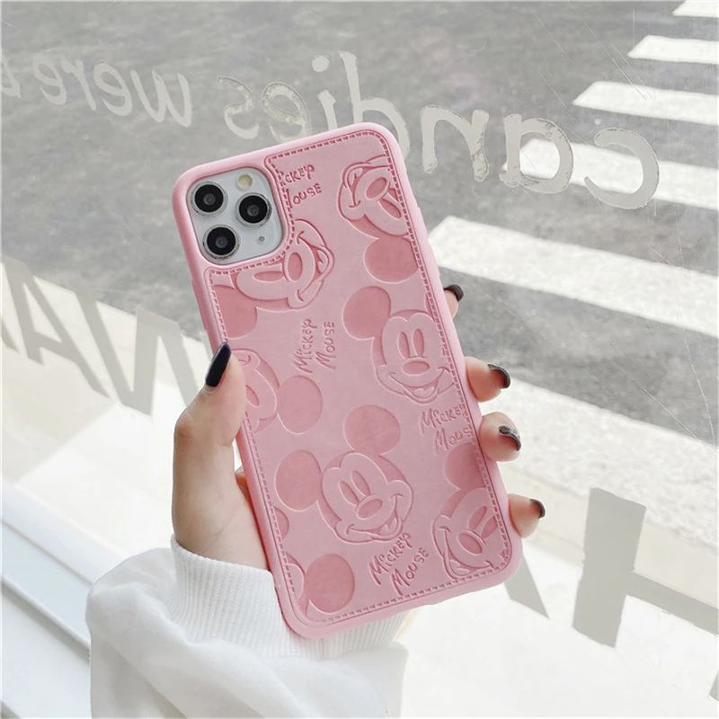 Funda blanda de silicona TPU para iPhone, carcasa anticaída, Disney, Mickey, Minne, 12 Pro, 11 Pro, XS, Max, X, XR, 7, 8 Plus