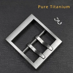 Fashion Pure Titanium Belt Buckledouble Pin Inside Width 45mm Buckle Men Wider Beltanti Health Anti-Allergic No Rust Belt Buckle