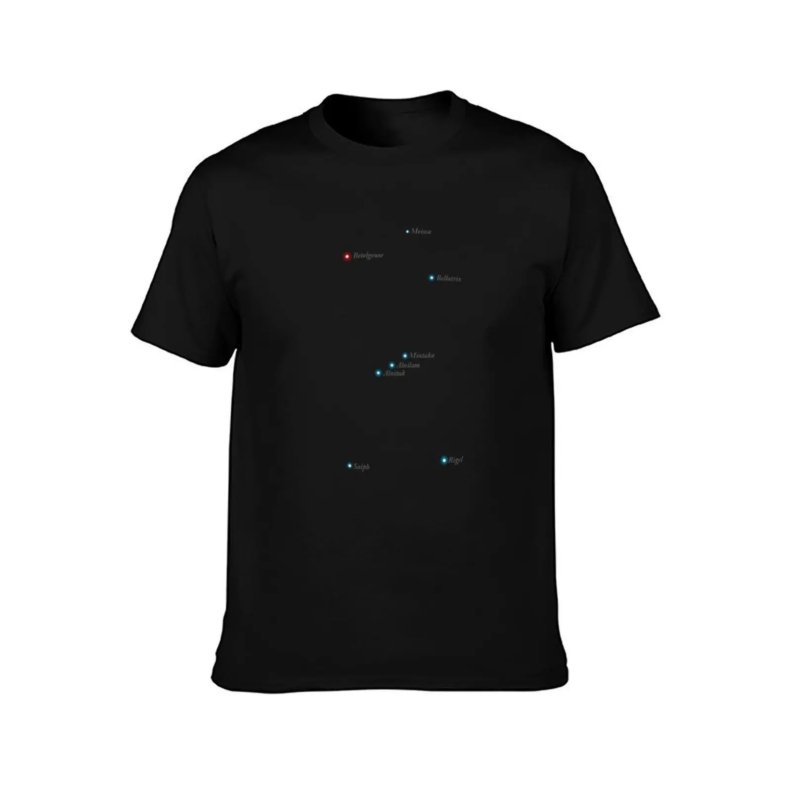 Constellation Orion (with labels) T-Shirt All Match Print Short Sleeve Top