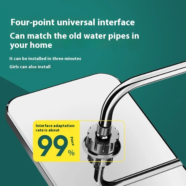 High-Pressure Rainfall Shower Head Set | Large Overhead Spray + Handheld | Boosted Water Flow for Home Bathing