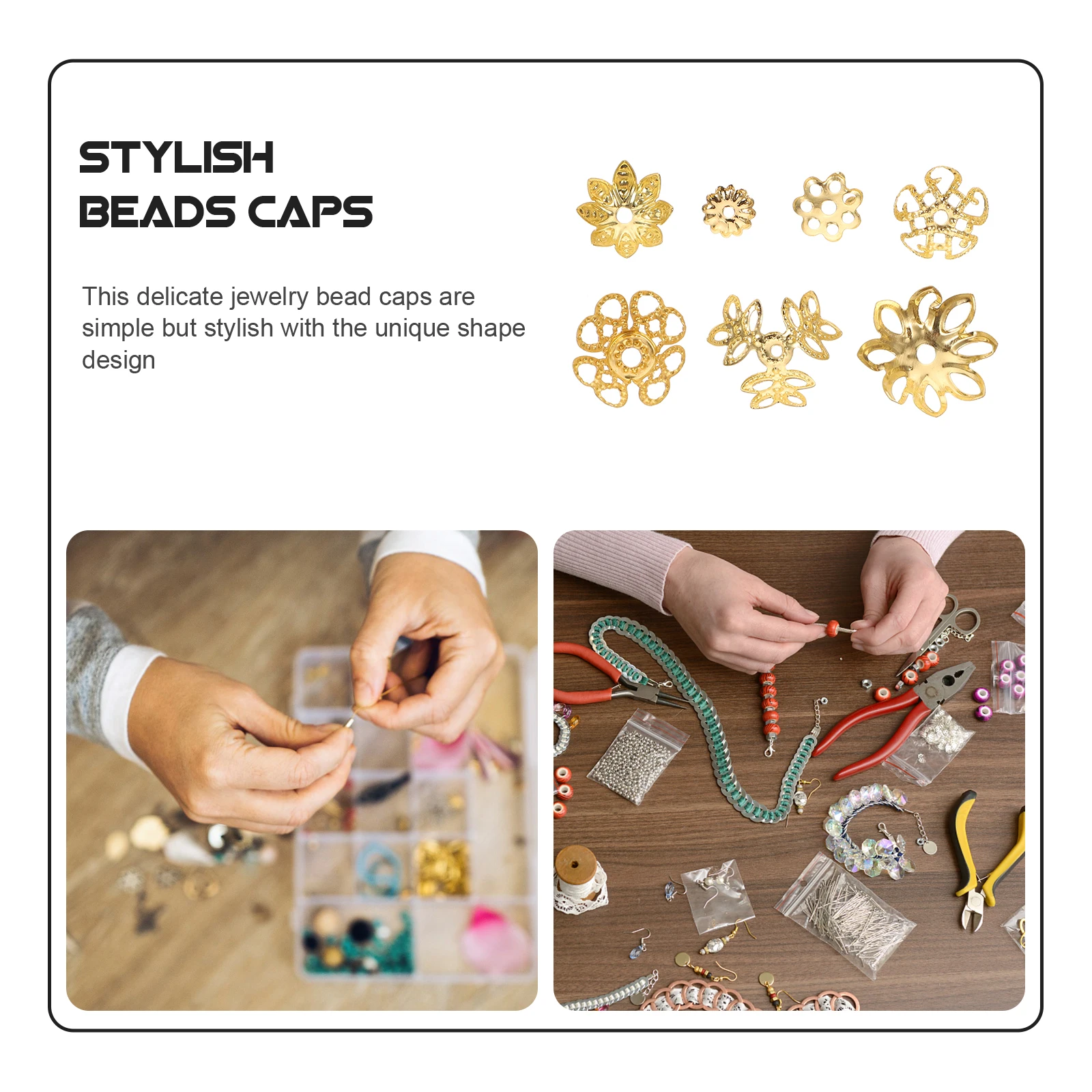 

Pearl Flower Reservoir Caps Jewelry Making Colorful Beads for End Spacer Accessories