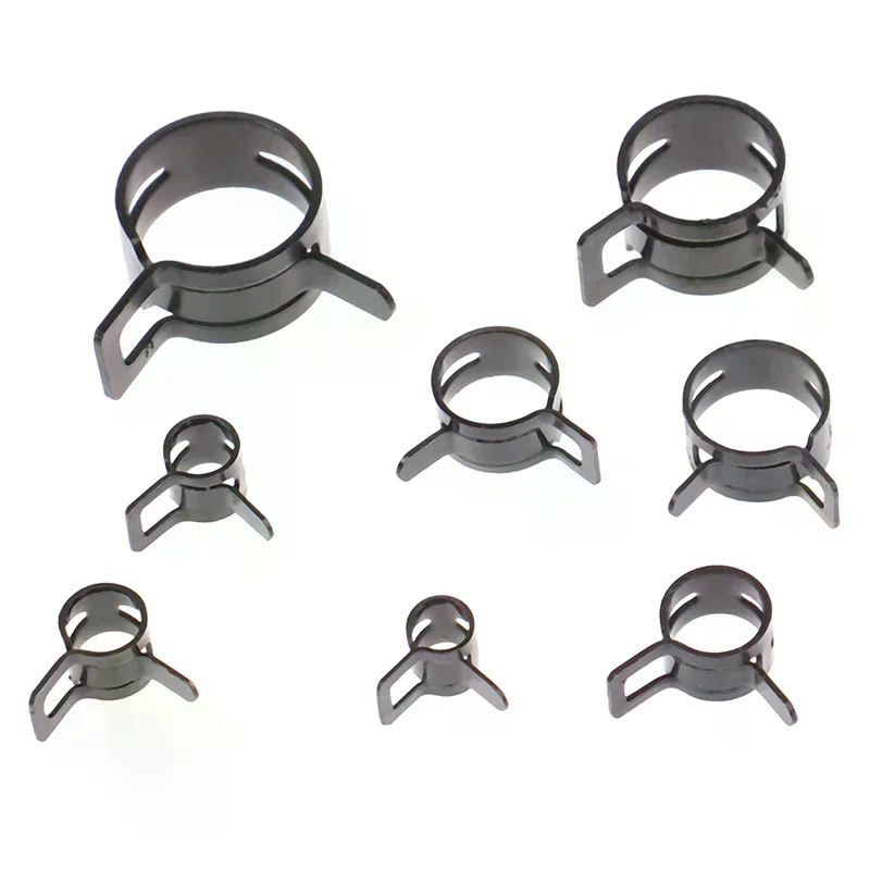 /PFU/10pc Air Hose Clamps Fuel Hose Line Water Pipe Hoops Tube Fastener Spring Clips Diameter 6/7/8/10/12/14/16/20mm